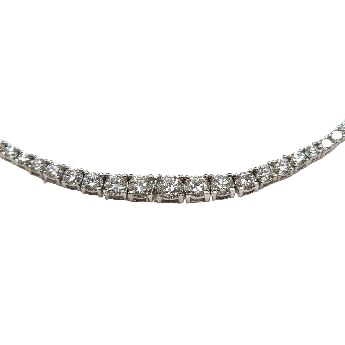"Rivière" Necklace in White Gold and Diamonds