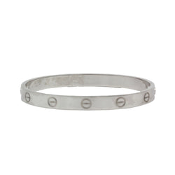 CARTIER "Love" White Gold Bangle Bracelet