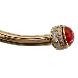 PIAGET "Possession" Bangle in rose gold, carnelian, and diamonds