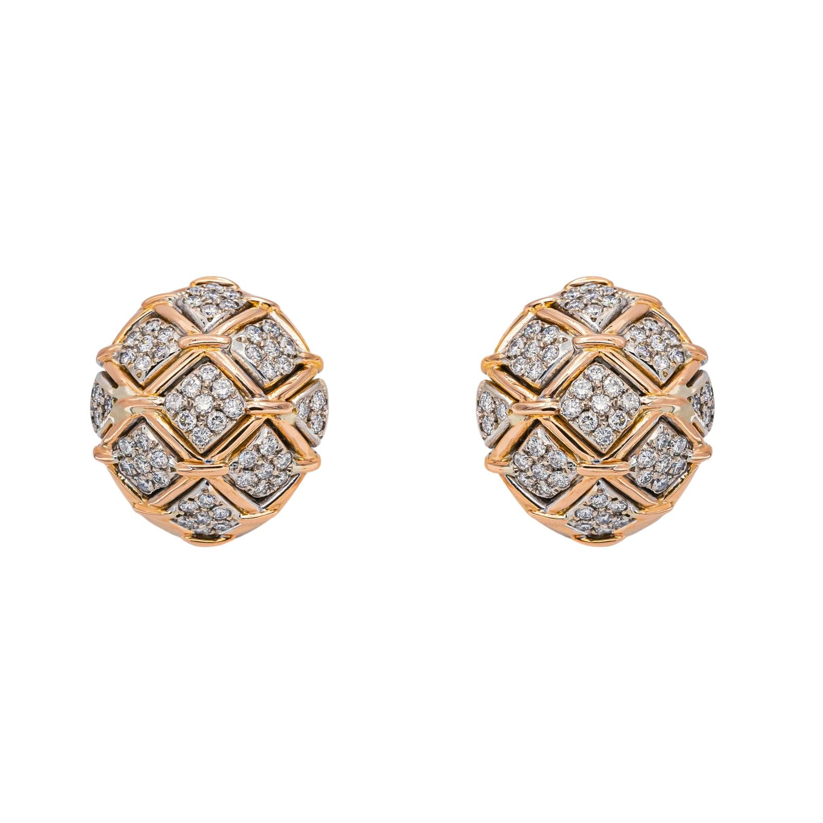 Boucles d'oreilles Or rose  Diamant