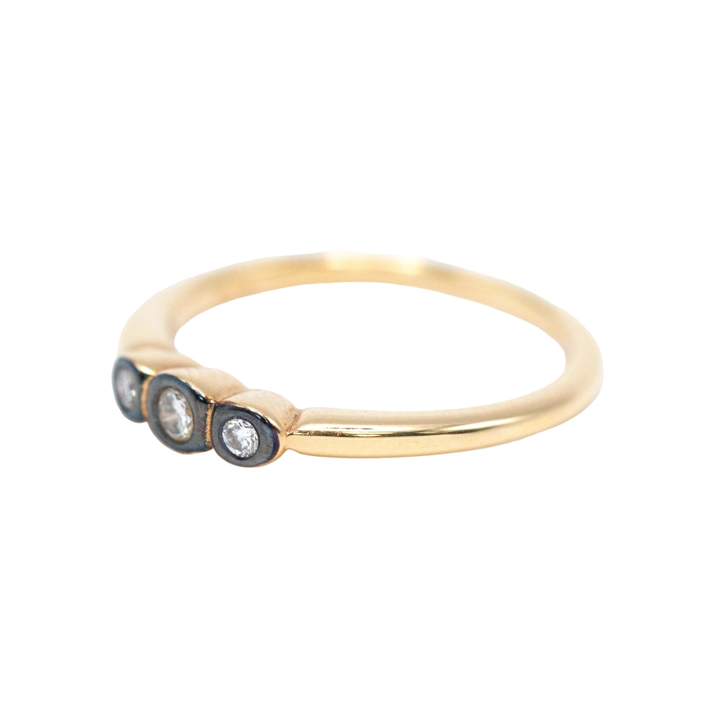 Bague Trilogie en or jaune et diamants