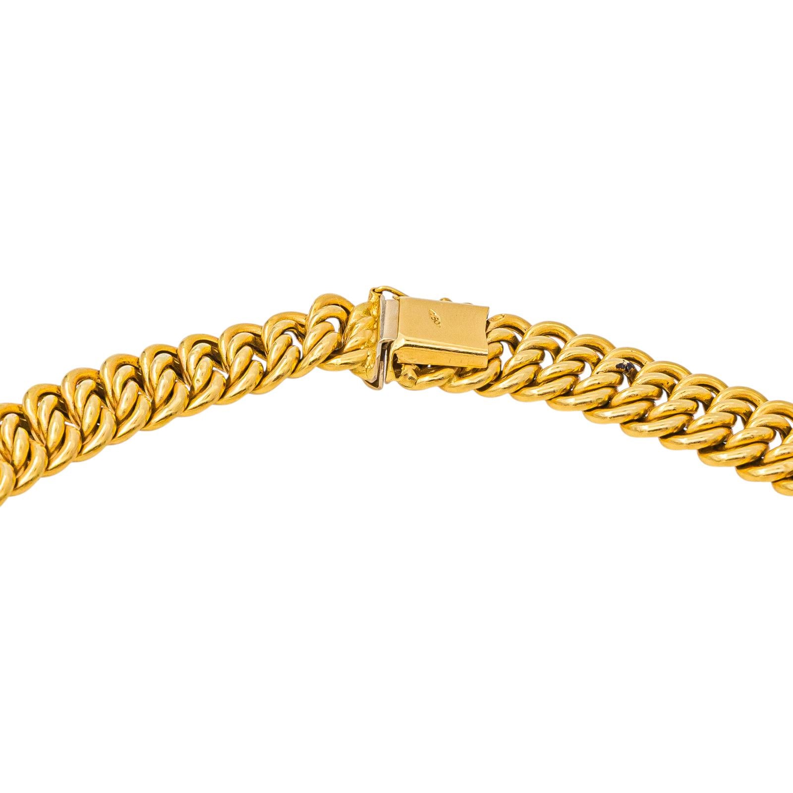 Yellow Gold American Link Necklace