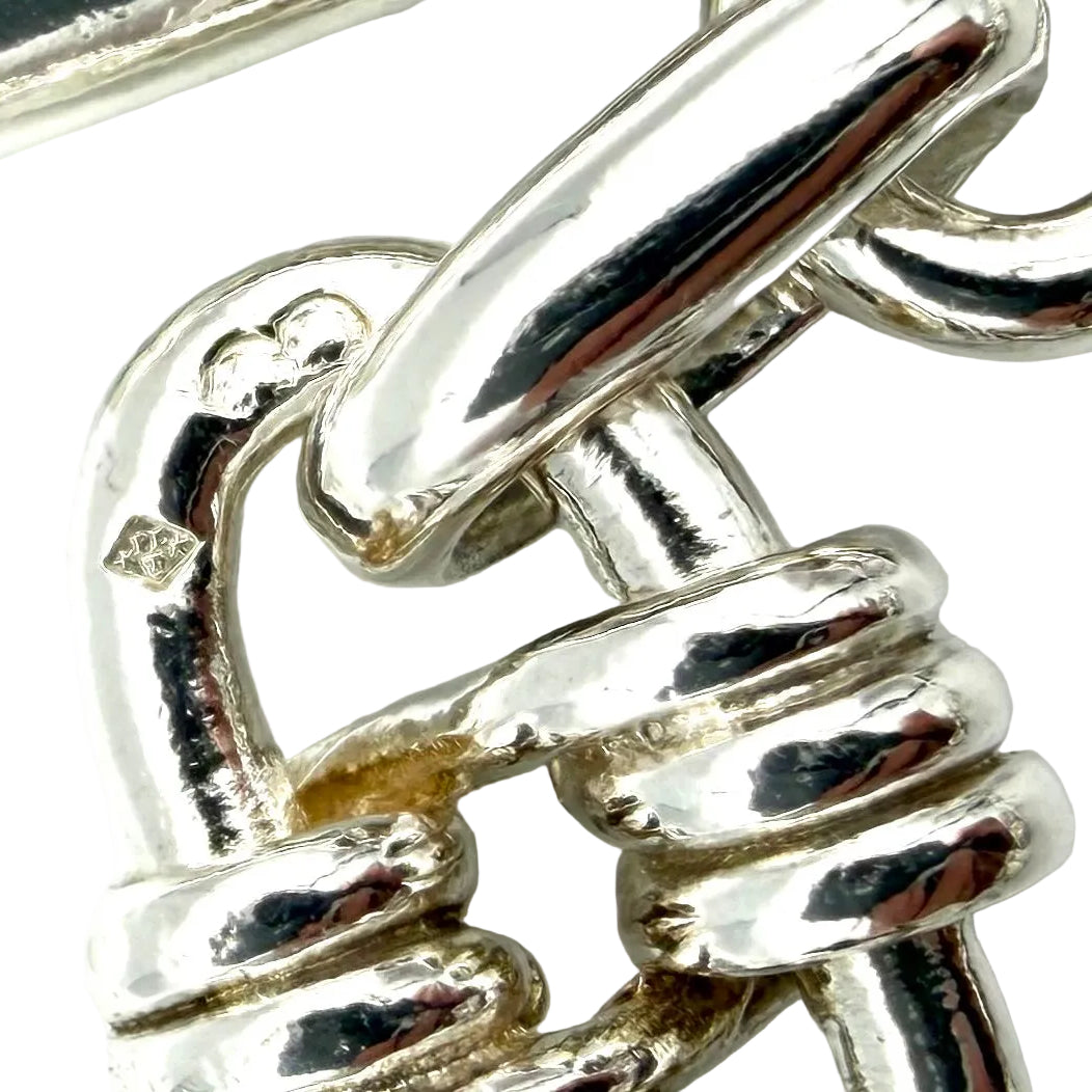HERMÈS "Cybelle" Silver Link Necklace