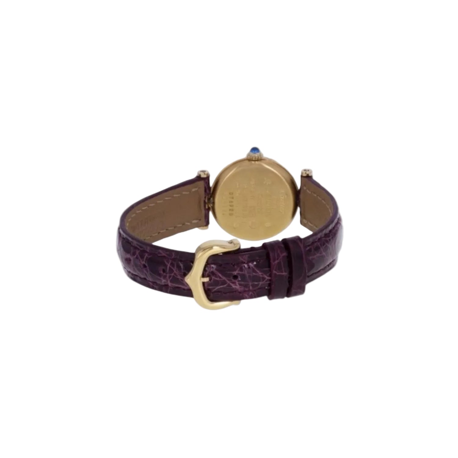 CARTIER "Must Vendôme" Watch in Vermeil and Leather