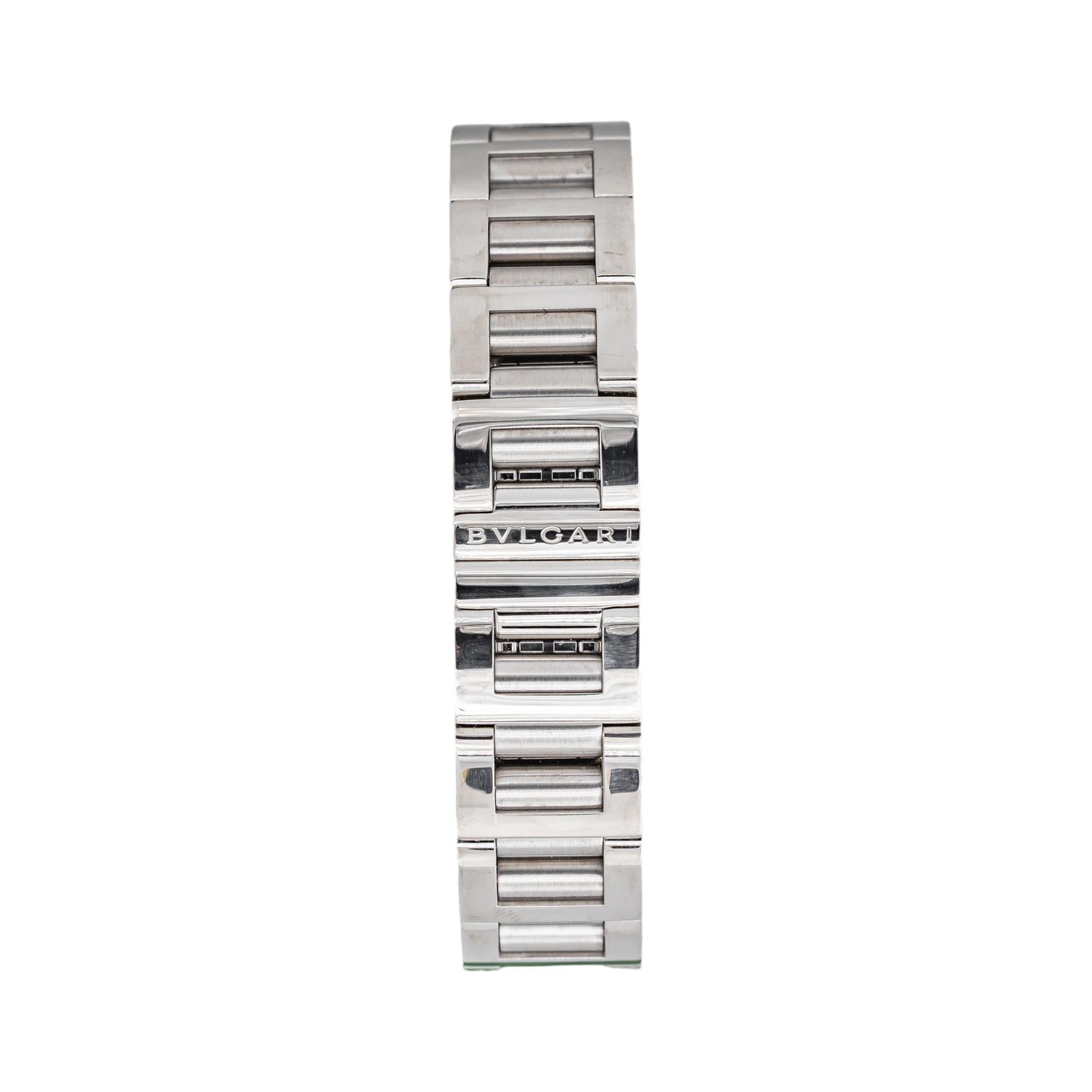Montre BULGARI Rettangolo en acier