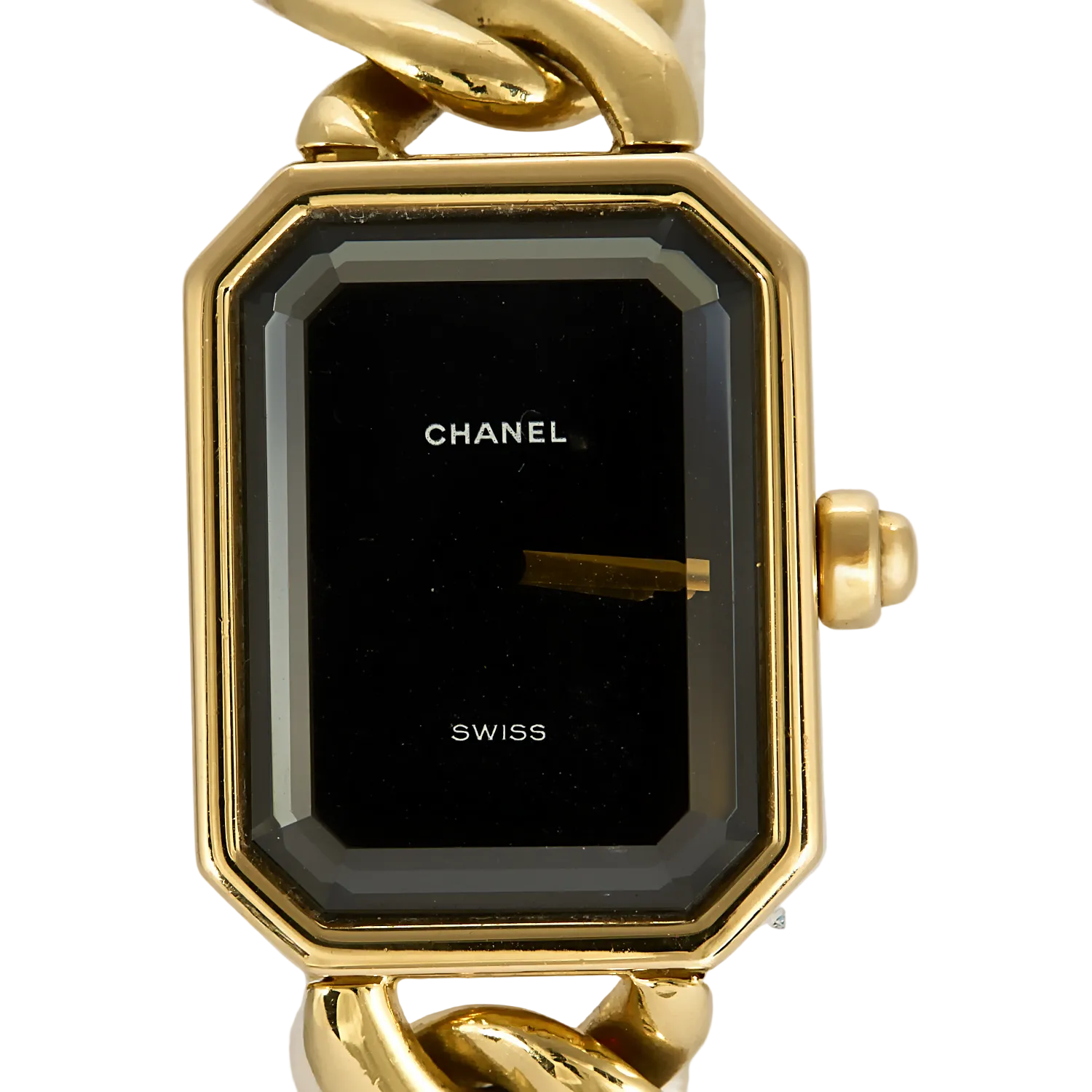 Watch CHANEL "Première" in yellow gold, steel, onyx, lacquer and quartz