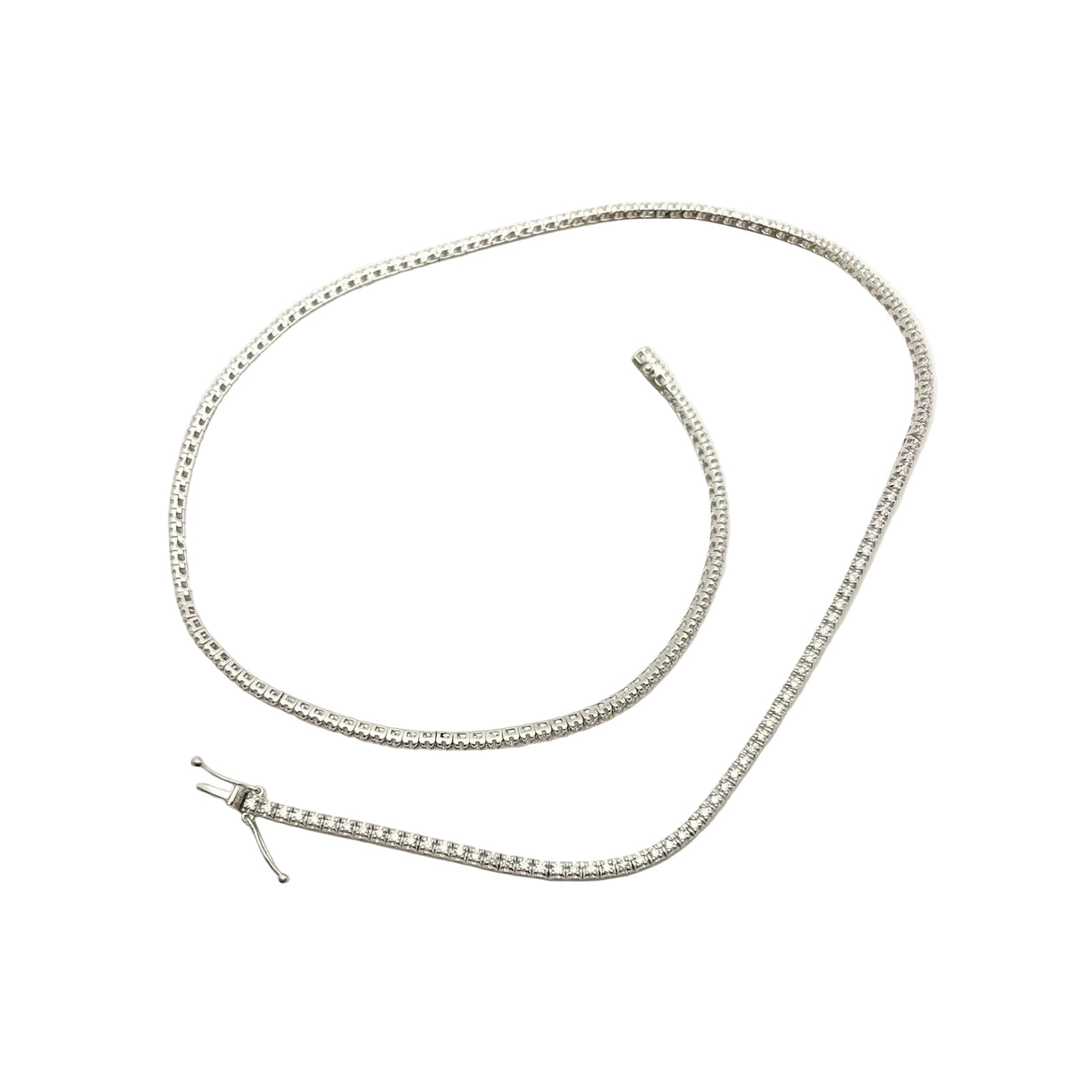 "Rivière" Necklace in White Gold and Diamonds