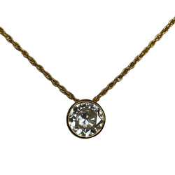 Yellow Gold and Diamond Pendant Necklace
