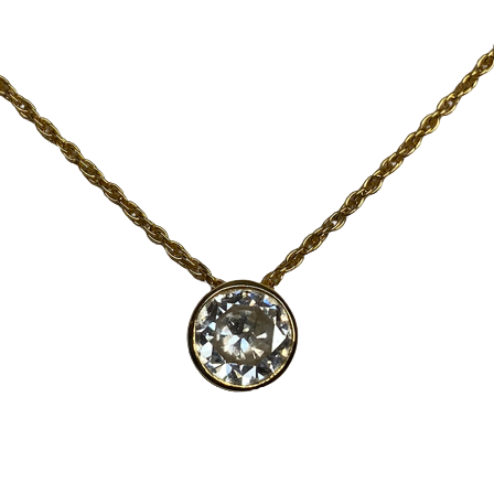 Yellow Gold and Diamond Pendant Necklace