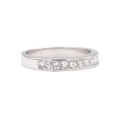 White Gold and Diamond Wedding Band