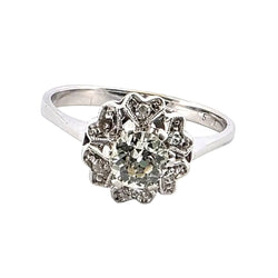 Marguerite Ring in White Gold and Diamonds