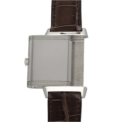 JAEGER-LECOULTRE "Reverso" GM Watch in Steel and Leather