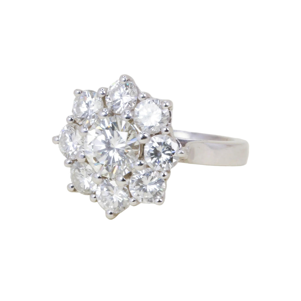 Bague Marguerite en or blanc et diamants