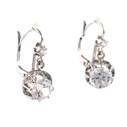White gold and Zirconia Lever-back Earrings