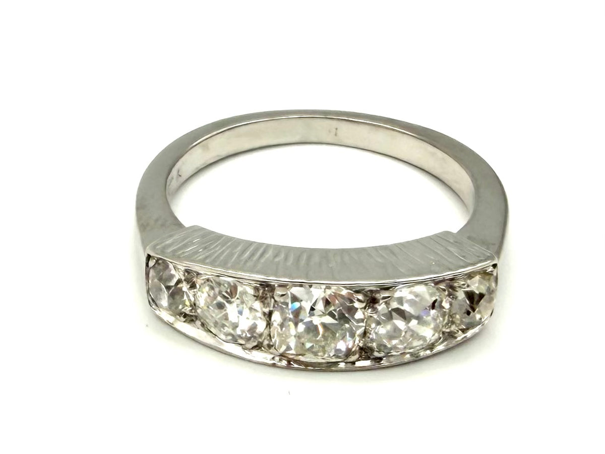 White Gold and Diamond Garter Ring