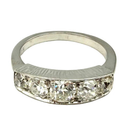 White Gold and Diamond Garter Ring