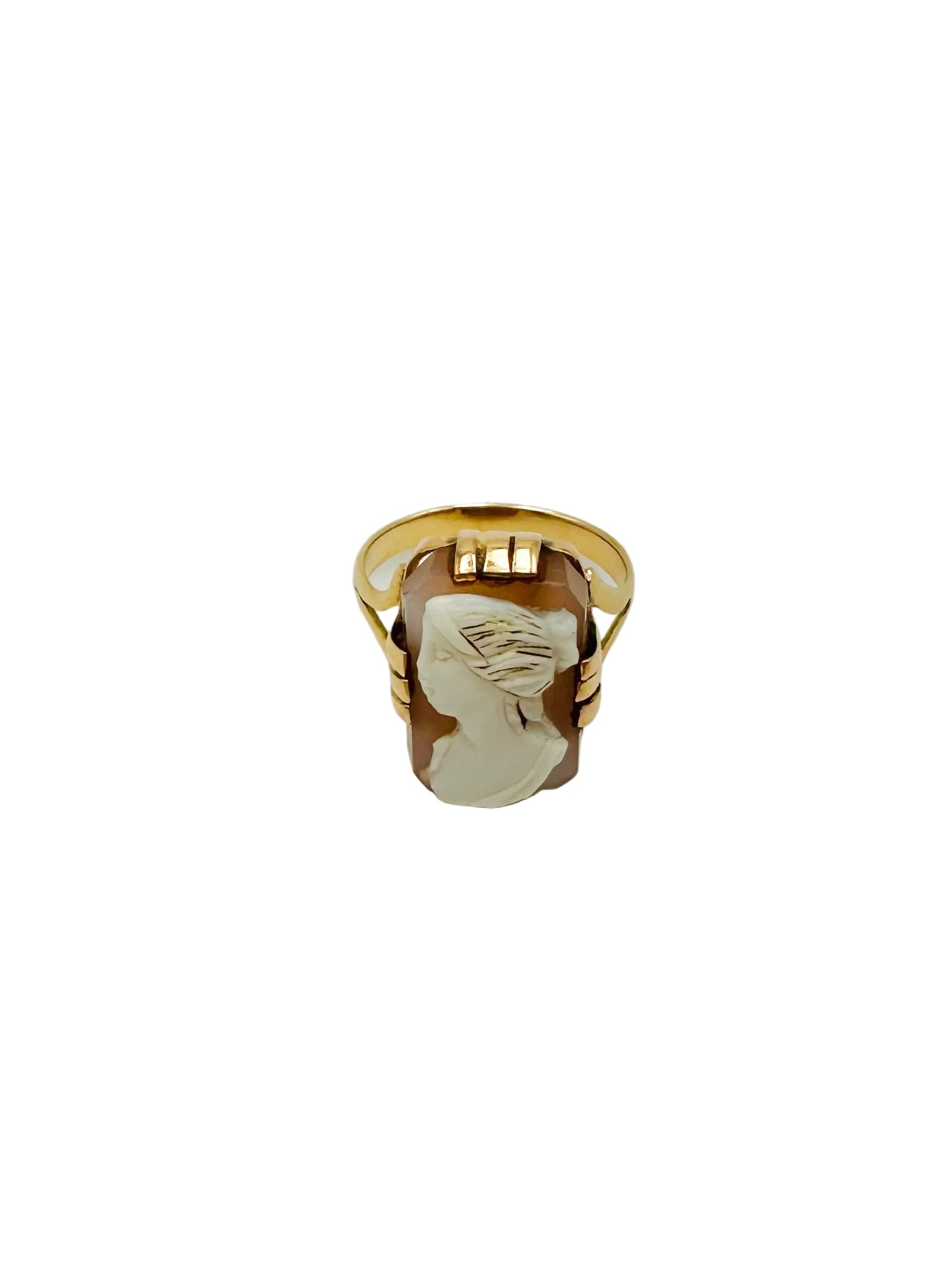 Rose gold and Carnelian Cameo Ring