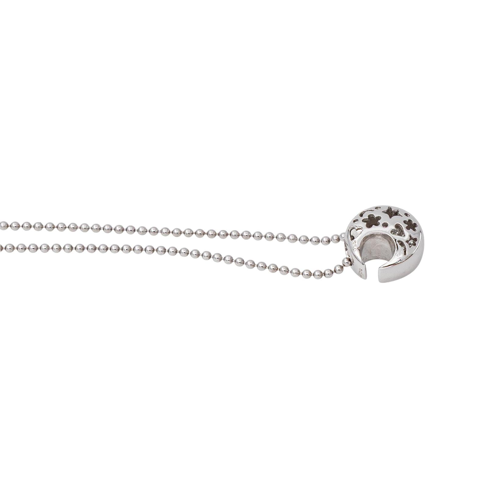 Necklace  White gold  Diamond