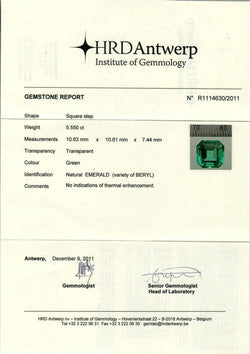 Certified 5.55 Carat Colombian Natural Emerald Heart Diamond Ring - Castafiore