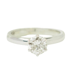 Bague Solitaire en or blanc et diamant
