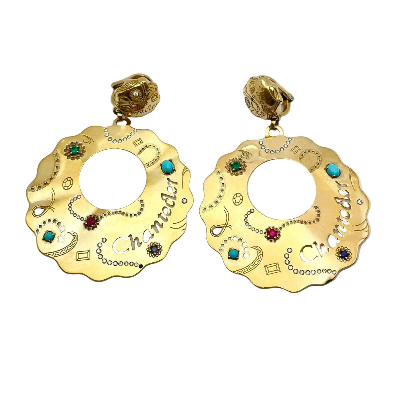 CHANTECLER Drop Earrings in Yellow Gold