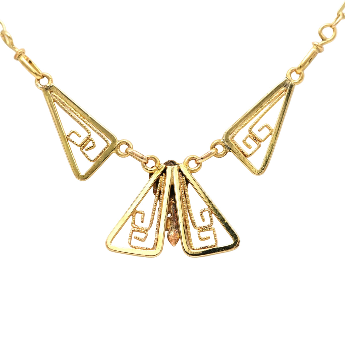 Art Deco Necklace in Yellow Gold