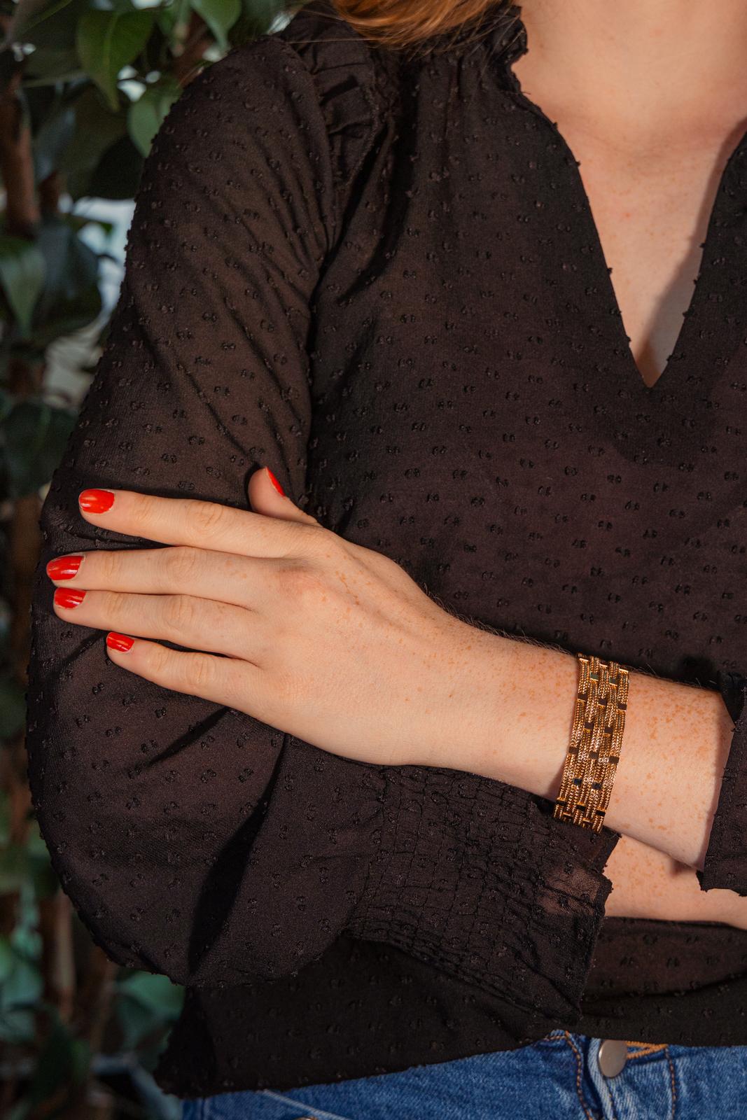 Bracelet Manchette Or rose