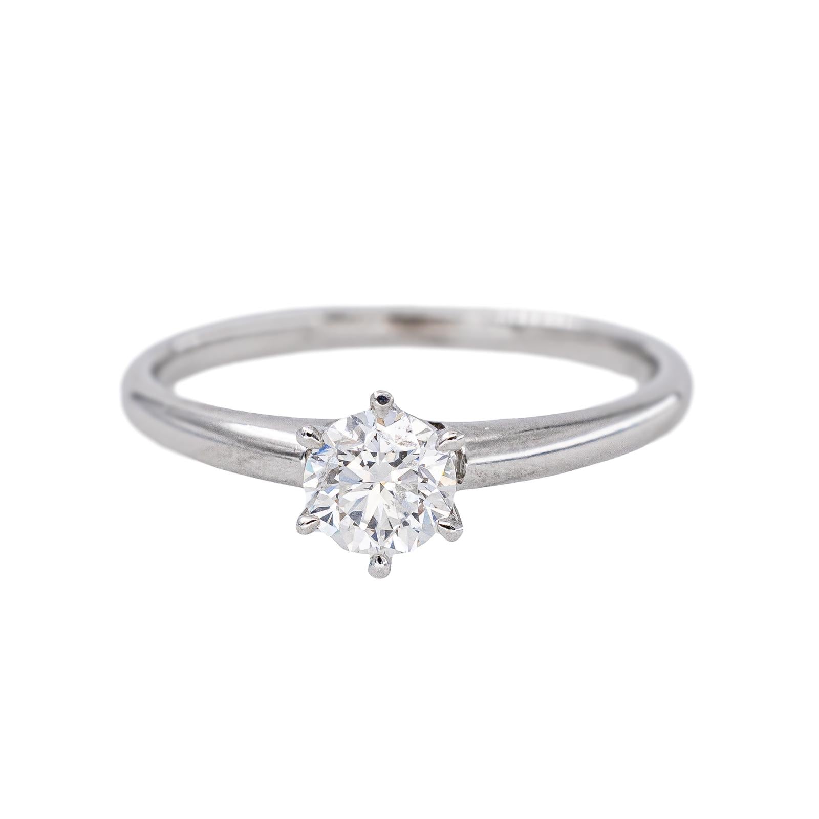White Gold Solitaire Diamond Ring