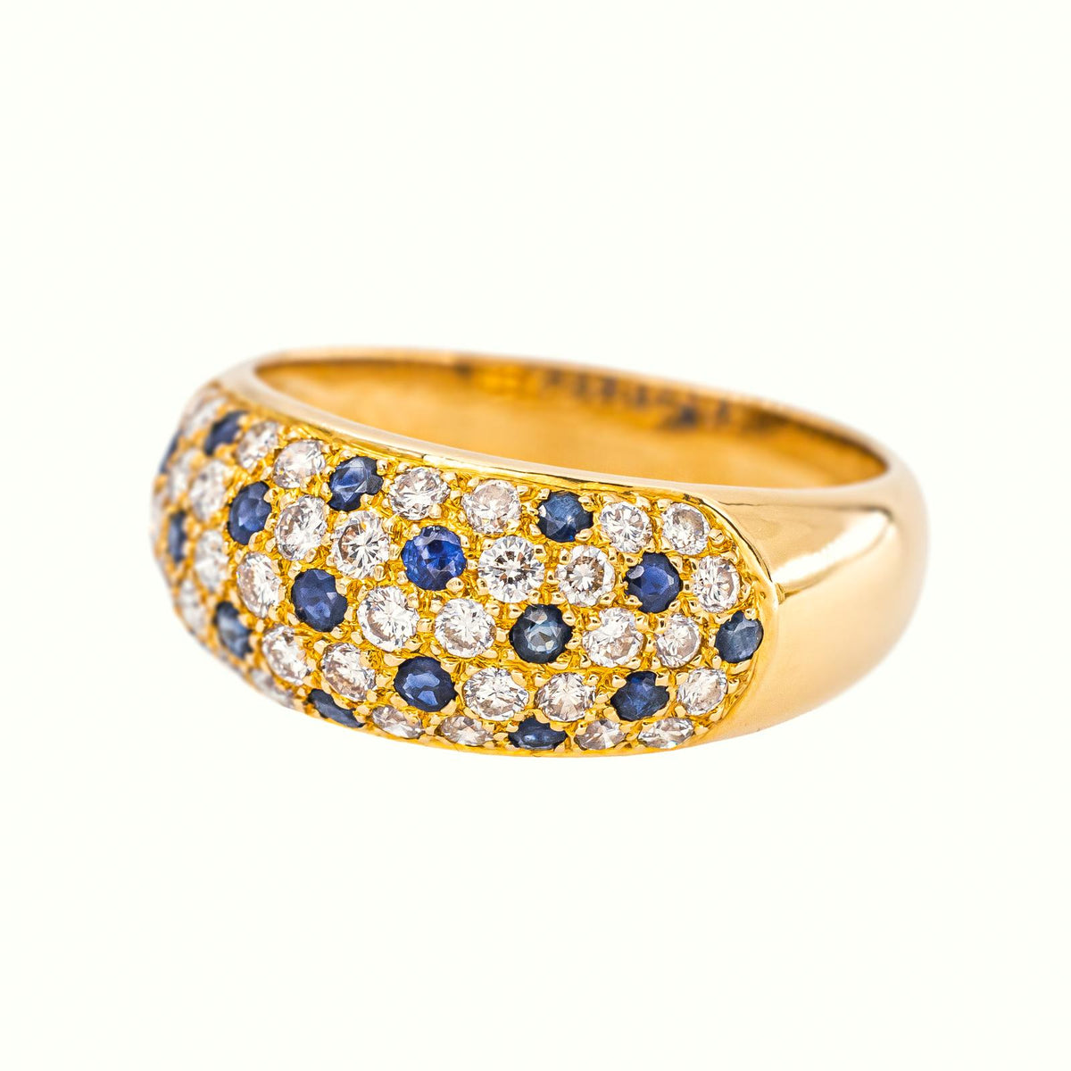 Yellow Gold Sapphire Bangle Ring