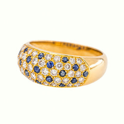 Yellow Gold Sapphire Bangle Ring
