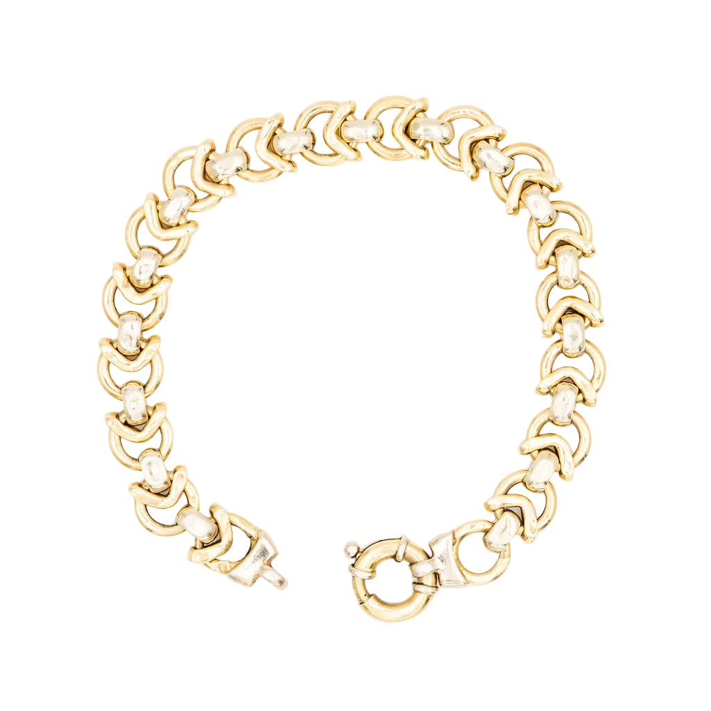 Bracelet Mesh in yellow gold and white gold