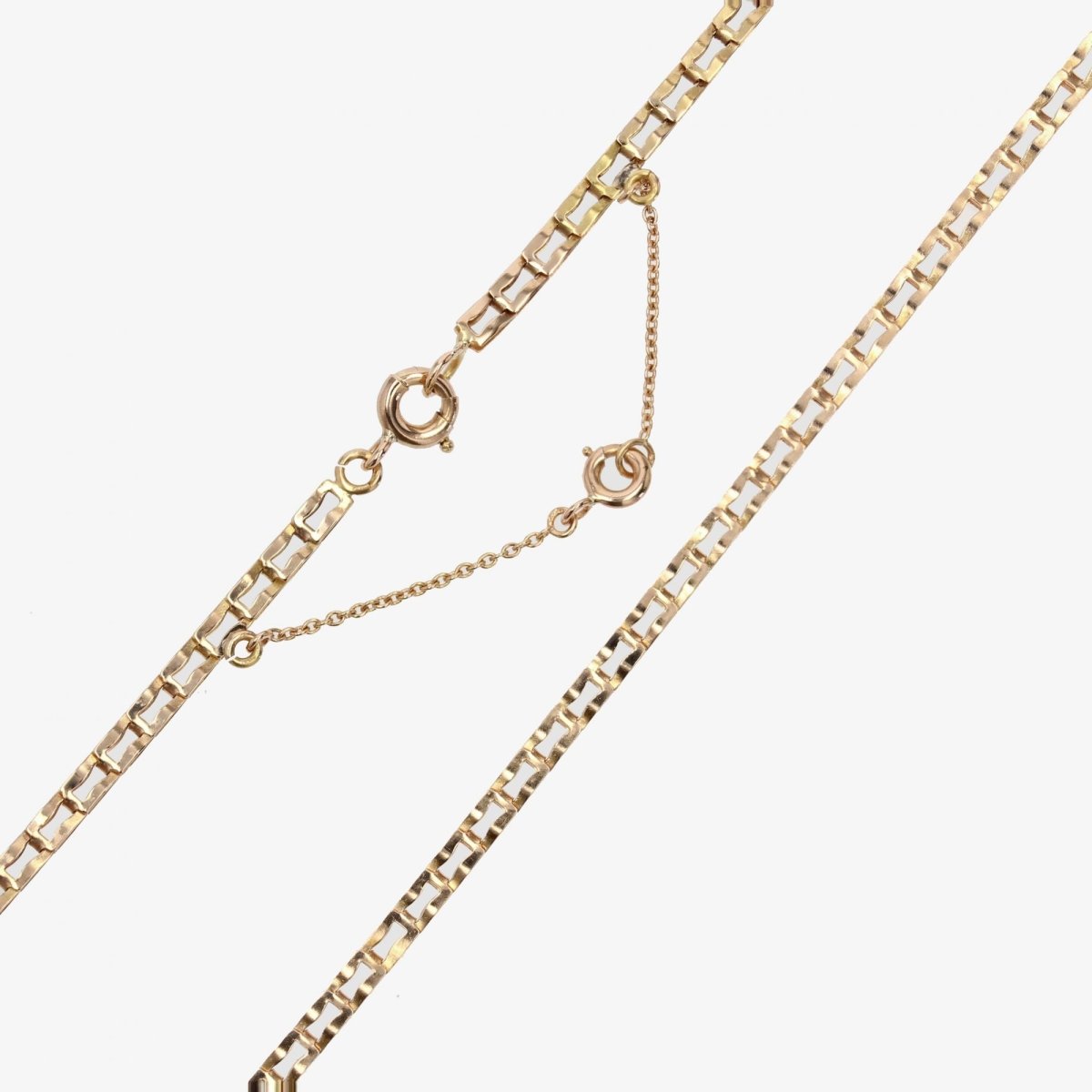 Chaine ANCIENNE Maille ajourée en or rose - Castafiore