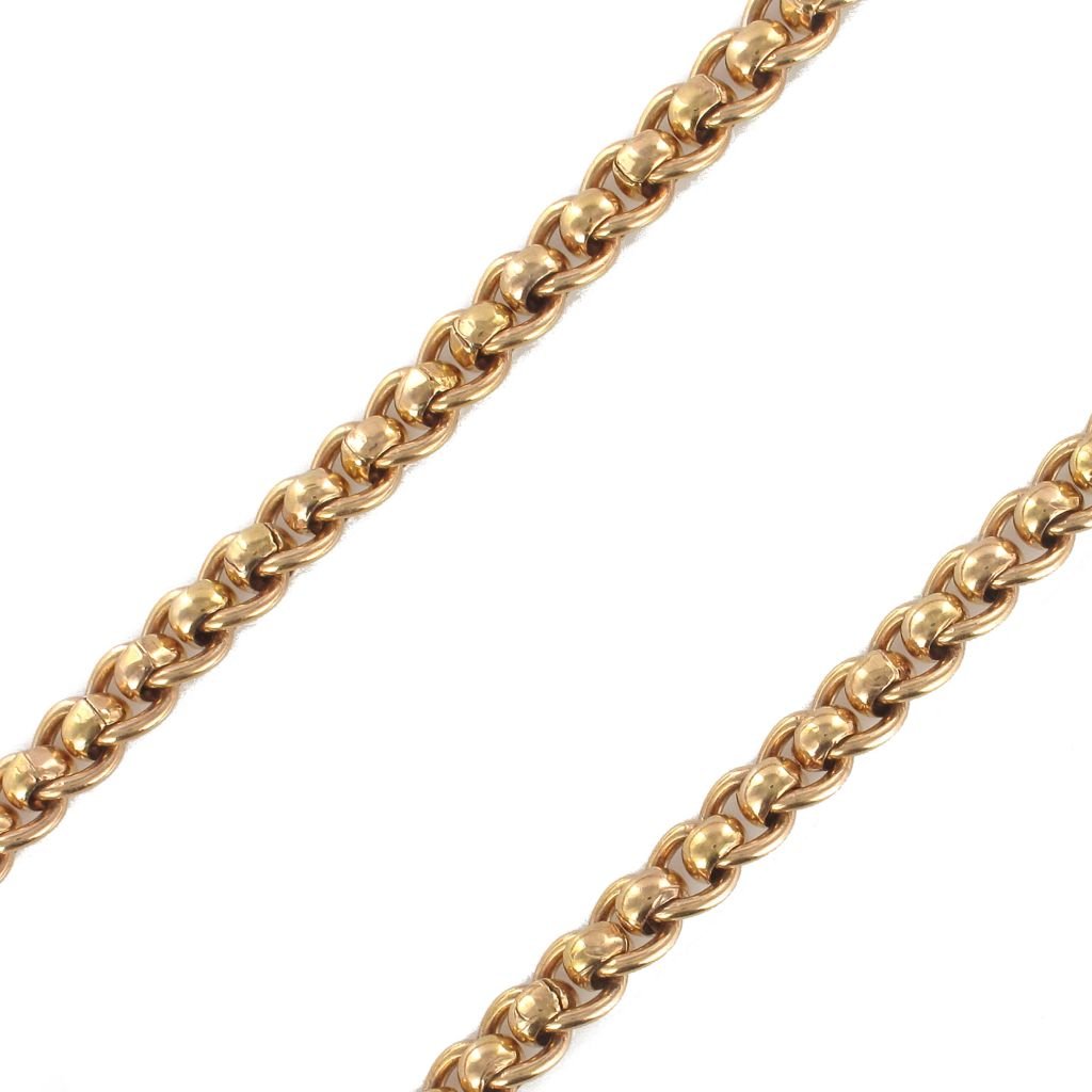 Chaine ancienne maille ovale en or rose - Castafiore