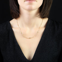 Chaine ANCIENNE Maillons filigranés en or jaune - Castafiore