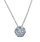 Chaine et pendentif en or blanc 18 carats serti de 7 diamants - Castafiore