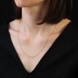 Chaine FINE maille gourmette en or jaune - Castafiore