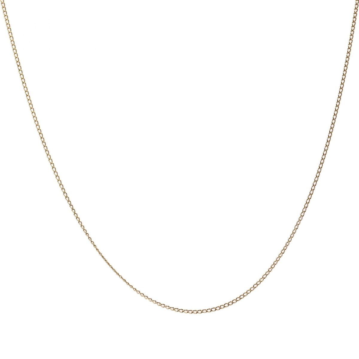 Chaine FINE maille gourmette en or jaune - Castafiore