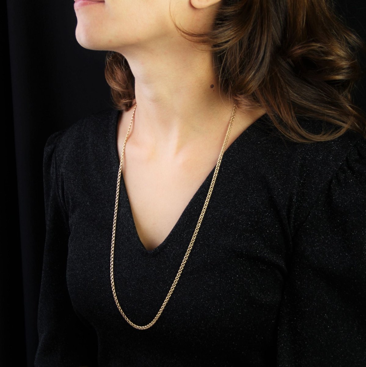 Chaine JASERON double en or rose - Castafiore