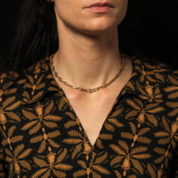 Chaîne maille agrafe en or jaune - Castafiore