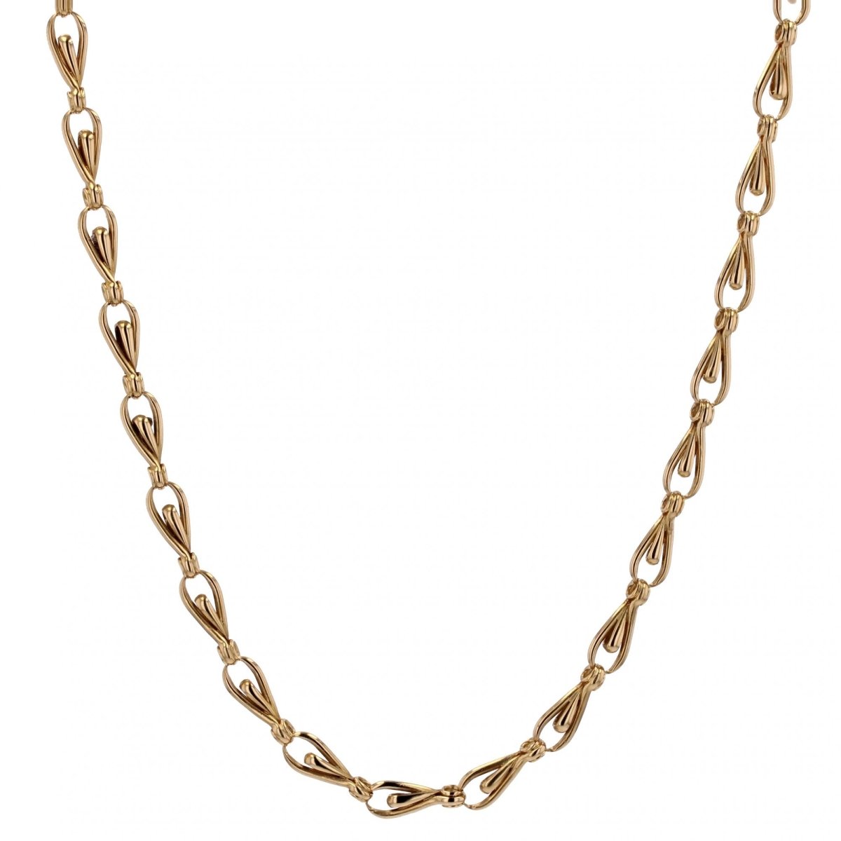 Chaîne maille agrafe en or jaune - Castafiore