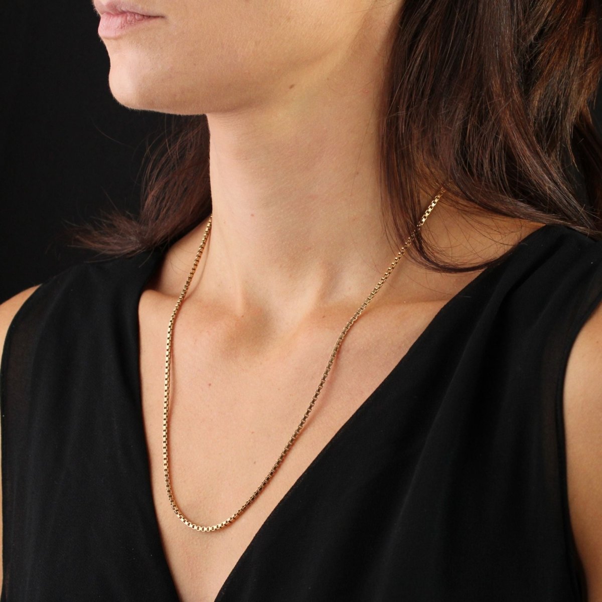 Chaîne MAILLE Cube en or rose - Castafiore