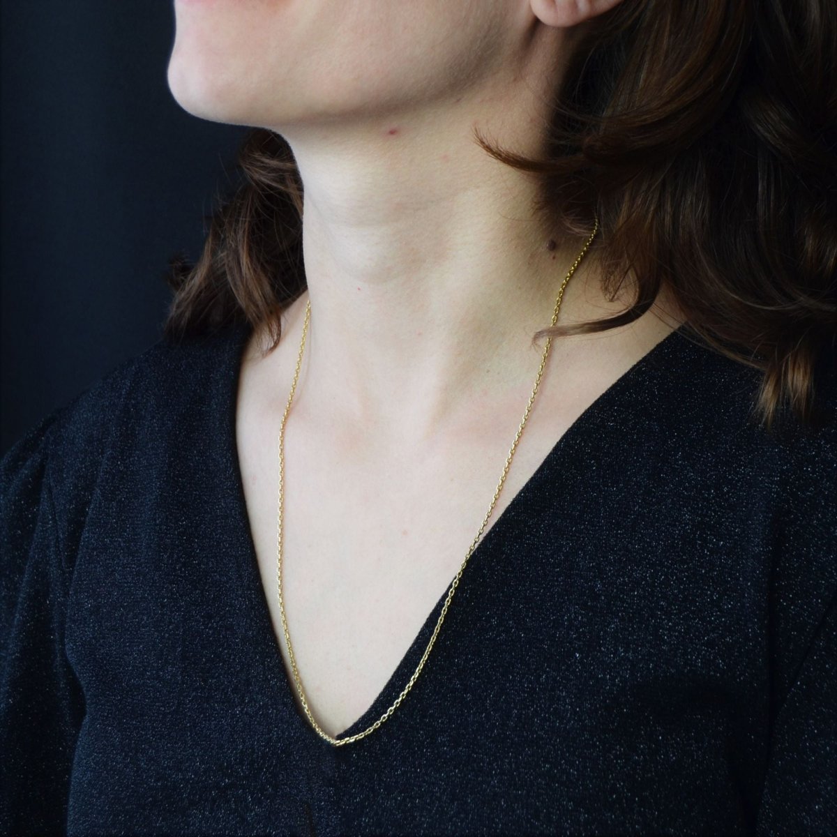 Chaine maille forçat en or jaune - Castafiore