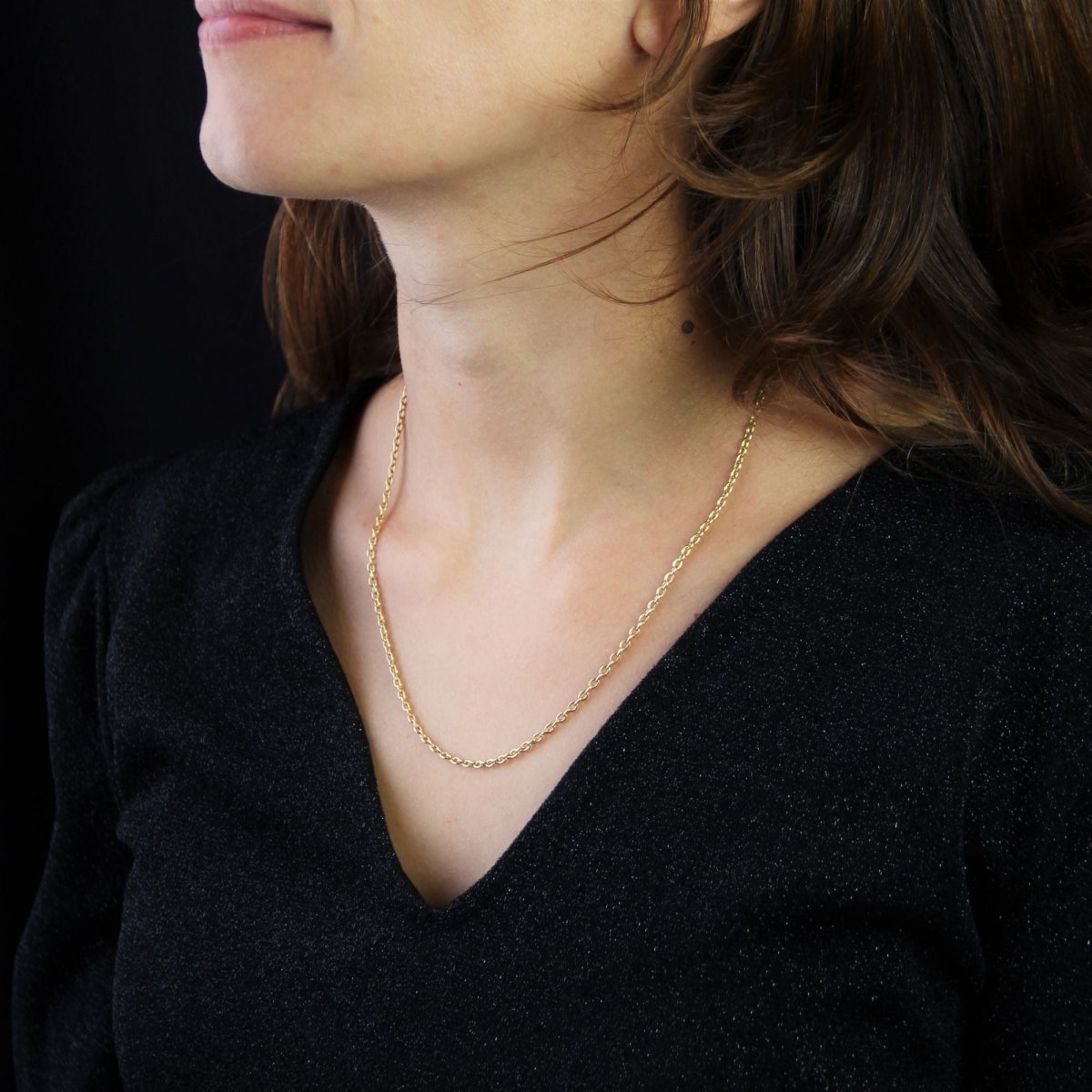 Chaîne maille forçat en or jaune - Castafiore