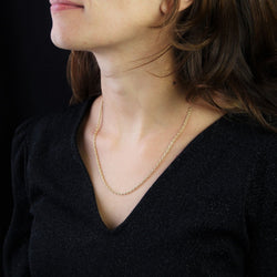 Chaîne maille forçat en or jaune - Castafiore