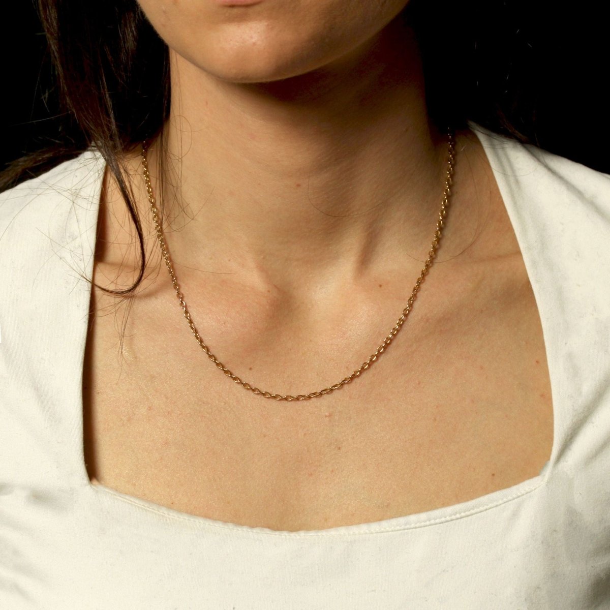 Chaine maille forçat en or rose - Castafiore