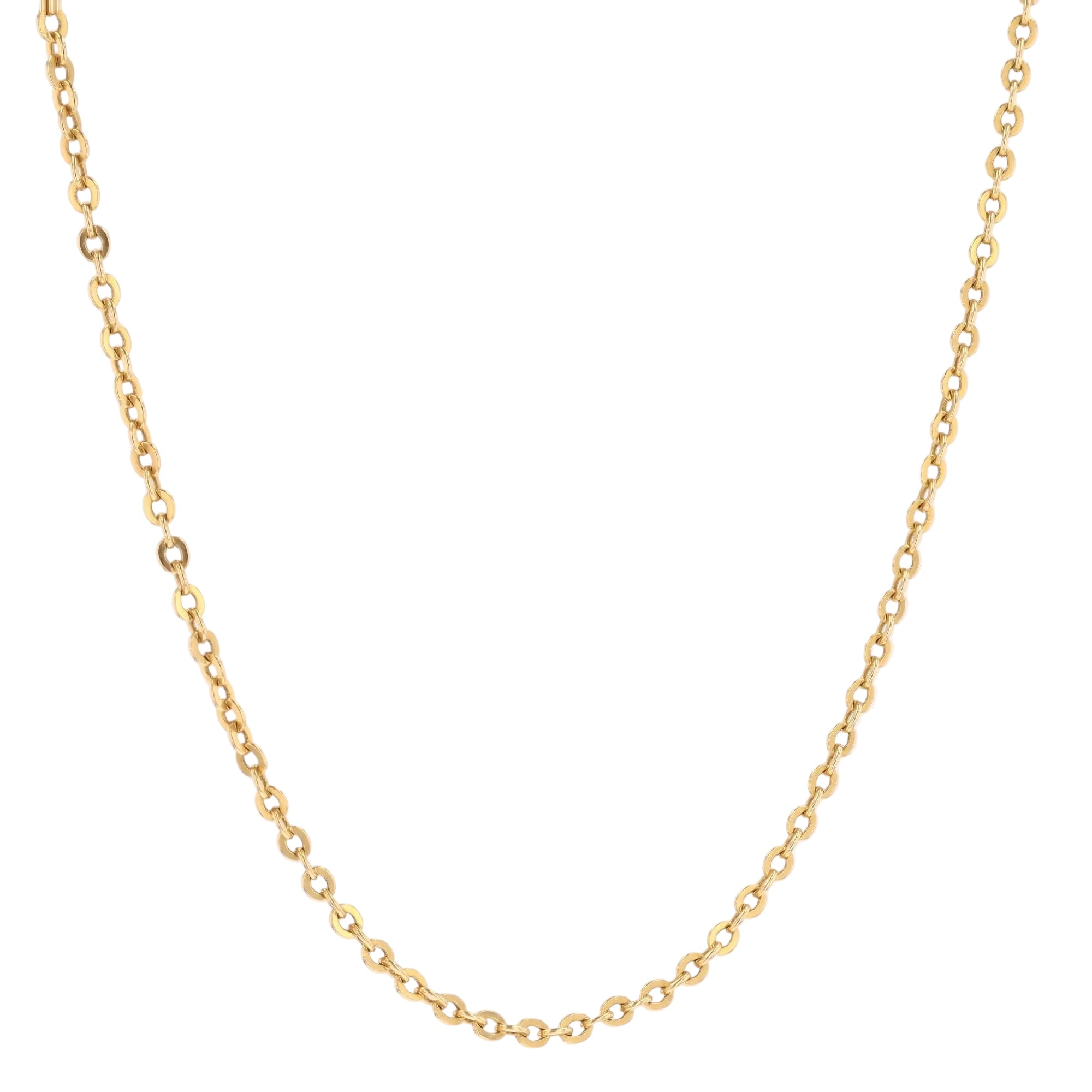 Chaine maille forçat ronde or jaune