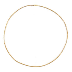 Chaîne MAILLE Palmier en or jaune et or blanc - Castafiore