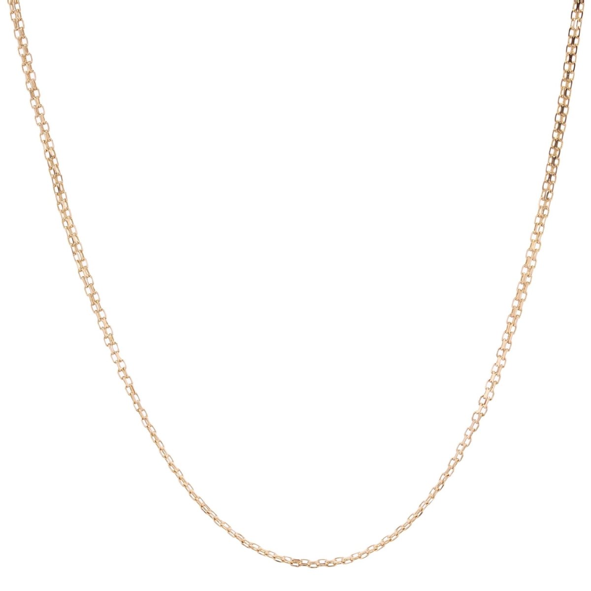 Chaine maille plate en or jaune - Castafiore