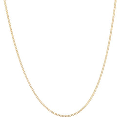 Chaine moderne or jaune maille gourmette limée - Castafiore