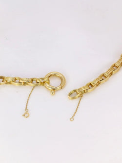 Chaîne vintage maille ovale en or jaune - Castafiore